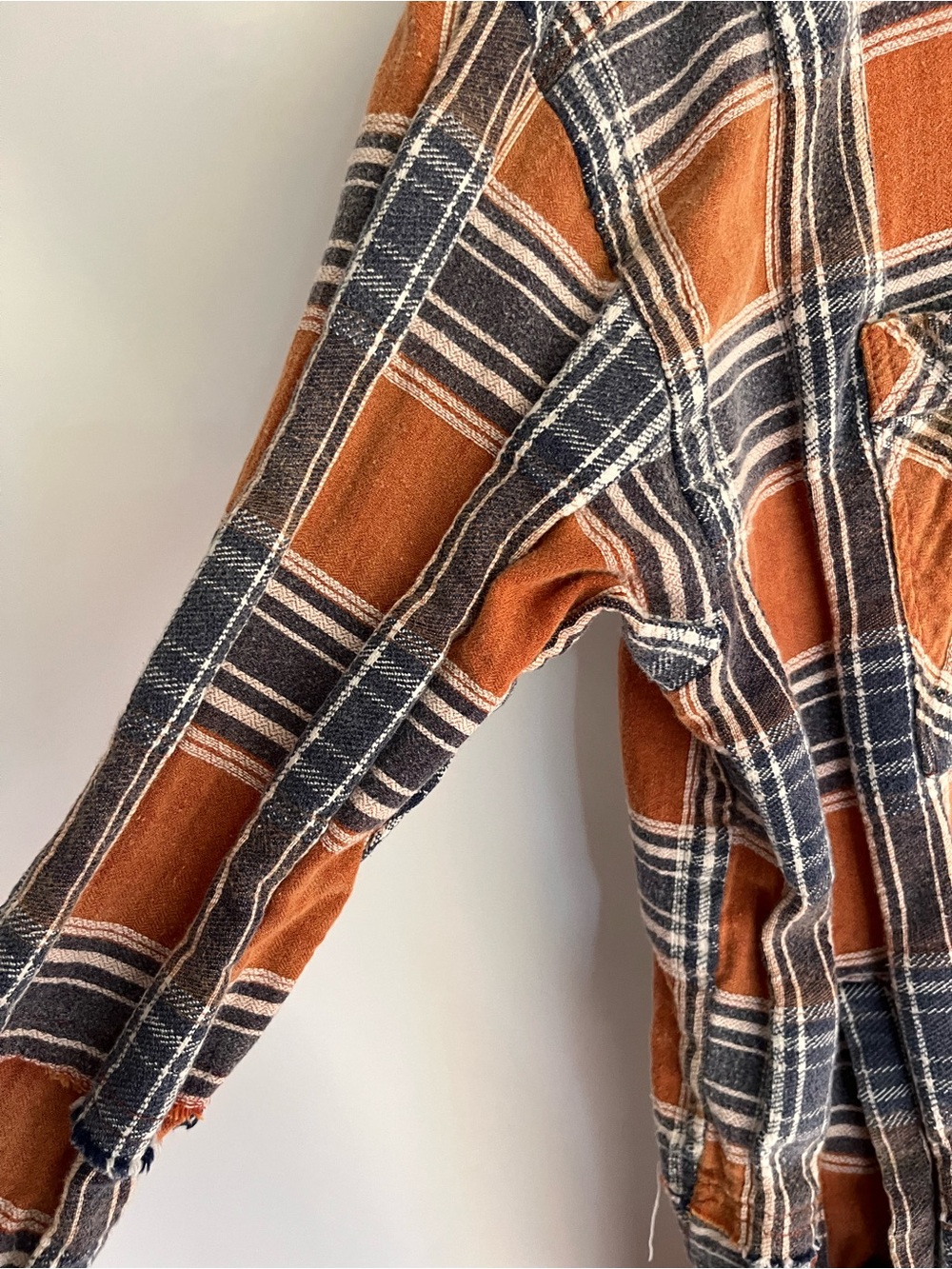 Oli & Hali Orange and Black Plaid Button-Up Shirt - Picture 6 of 13